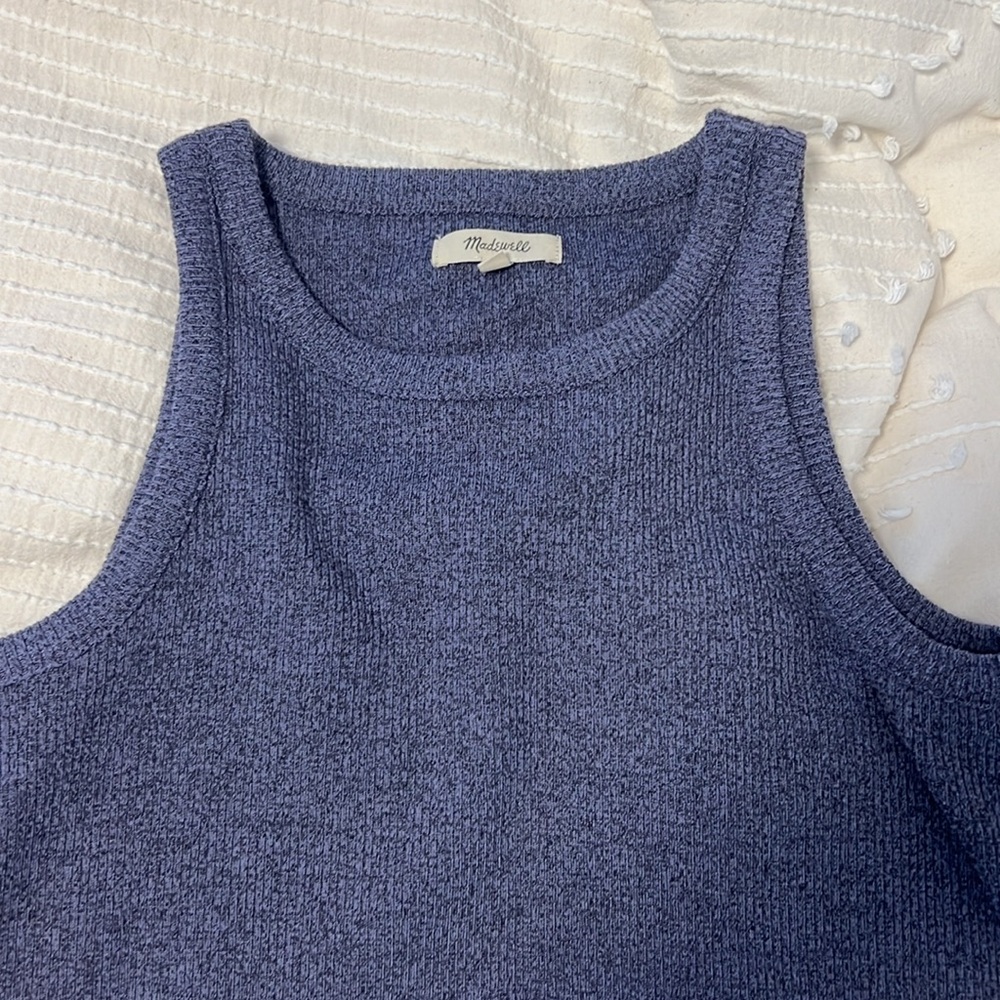 Madewell tank sweater midi dress - blue purple